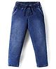 Olio Kids Denim Woven Full Length Solid Colour Jeans - Navy Blue