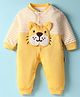 Child World Interlock Knit Full Length Romper With Tiger Applique - Golden