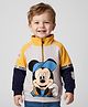 Babyhug Disney Terry Knit Full Sleeves Sweatshirt With Mickey Mouse Graphics - Multicolor