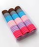 Radhya accessories Set Of 66 Solid Rubber Bands - Multi Colour