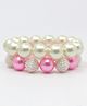 Aabacus Set Of 2 Pearls Designed Bracelets - Pink & Off White