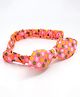 Aabacus Bow Applique Detailed & Floral Designed Headband - Pink