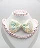 Aabacus Pearls Embellished & Bow Applique Detailed Jewellery Combo Set - Light Pink