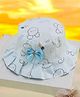 PASSION PETALS Cotton Bow Applique Detailed Bunny Designed Summer Cap - Blue - Diameter - 11 cm