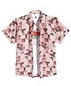 CAVIO Cotton Woven Half Sleeves Abstract Printed Shirt & Tee Set - Peach