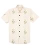 CAVIO Cotton Woven Half Sleeves Floral Embroidered Shirt - Cream