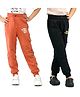 SuperBottoms Cotton Blend Knit Pack Of 2 I Am A Star & Yay I Did It Text Printed Joggers - Brown & Black