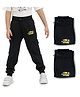 SuperBottoms Cotton Blend Knit Pack Of 3 I Am A Star Text Printed Joggers - Black