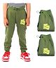 SuperBottoms Cotton Blend Knit Pack Of 3 See The Good Text Printed Joggers - Olive Green