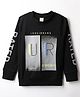 Olio Kids Sinker Knit Full Sleeves Sinker T-Shirt With  One of the Olio Kids Text Print - Black