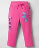 Olio Kids Full Length Woollen & Fleece Pant with Text Print - Fuchsia