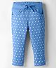 Olio Kids Full Length Woollen & Fleece Pant with Polka Dot Print - Blue