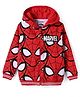 Pine Kids Marvel Terry Knit Full Sleeves Front Open Hooded Sweatjacket With Spiderman Jacket - Multi Colour