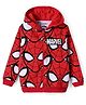 Pine Kids Marvel Terry Knit Full Sleeves Front Open Hooded Sweatjacket With Spiderman Jacket - Multi Colour