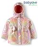 Babyoye Woven Full Sleeves Solid Ombre Dyed Hooded Padded  Jacket - Pink