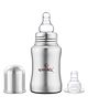 Speedex Kid's Grade 304 Stainless Steel Baby Feeding Bottle  150ml | Silver | Internal ML Marking | No Extra Nipple