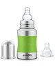 Speedex Stainless Steel Baby Feeding Bottle  150ml | Internal ML Marking | Silicone Grip | 1 Extra Nipple Included