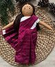 The Good Doll - Nilah's Amma in Pink Checks Saree - Height 38 cms