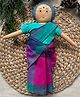 The Good Doll - Nilah's Paati in Madras Checks Saree - Height 38 cm