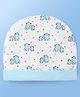 Doodle Poodle Interlock Cotton Knit Cap with Polar Bear in Snow Print Soun Sugar & Bright White - Diameter 11.5 cm