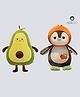 CuddleNest Avocado and Fruit Penguin Soft Toy Height 40 & 25 cm