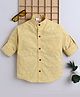 BAATCHEET Cotton Woven Full Sleeves Alphabets Printed Shirt - Yellow