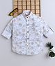 BAATCHEET Cotton Woven Full Sleeves Floral Printed Shirt - White