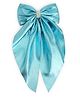 Ribbon candy Pearls Embellished Bow Applique Detailed Barrette Clip - Blue