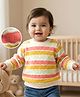 Babyoye Knit Full Sleeves Pullover Sweater with Color Block - Multicolor