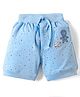 Mini Taurus 100% Cotton Knee Length Shorts With Animal Print - Dark Brown