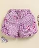 Biskid Cotton Knit Hearts Printed Shorts - Purple