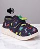 Lil Lollipop Dinosaurs & Frog Designed Musical Shoes - Navy Blue