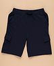 PURPLE UNITED KIDS Terry Woven Solid Bermuda - Navy Blue