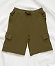 PURPLE UNITED KIDS Terry Woven Solid Bermuda - Olive