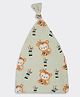 THE PLUSH CLUB Bamboo Baby Monkeys Designed Beanie Cap - Green