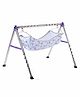 Foldable Cradle in Round Frame with U Shape Hammock |Easy to Assemble|Compact Fold| Mosquito Net| Travel Friendly| Breathable Fabric| Storage cum Carry Bag| Round Frame for Extra Strength - Purple