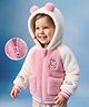 Mark & Mia Fleece Knit Hoodie With Cut N Sew, Pockets Ears & Unicorn Patche Detailing - Pink