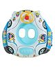Babyhug Inflatable Swimming Ring - Blue| For 3+ years Boys & Girls| Durable Vinyl Pool Float| Swimming Ride On with Steering Wheel