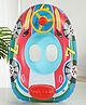 Babyhug Inflatable Swimming Ring - Pink & Red| For 3+ years Boys & Girls| Durable Vinyl Pool Float| Swimming Ride On with Steering Wheel