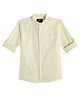 Charchit Cotton Woven Full Sleeves Solid Shirt - Lemon