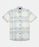 Charchit Cotton Woven Half Sleeves Checked Shirt - Blue