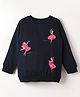 BUMZEE Looper Knit Full Sleeves Dancing Fairy Printed Sweatshirt - Navy Blue