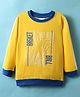 BUMZEE Looper Knit Full Sleeves Basketball Printed Sweatshirt - Yellow