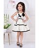 Lagorii Cotton Blend Woven Sleeveless Floral Applique Detailed Tiered Dress - White