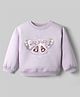 Little Kangaroos Woven Full Sleeves Pullover Sweatshirt with Butterfly Glitter Print & Sequin Detailing - Mauve