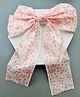 Radhya accessories Bow Applique Detailed Floral Designed Hair Alligator Clip - White