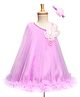 Enfance Sleeveless Butterfly Applique Detailed & Pearls Embellished Knee Length Dress With Headband Set - Lavender