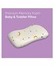 ADMIRAE Premium Memory Foam Baby and Toddler Pillow for Head, Neck and Back Support | Removable Cover | Perfect for Sleeping, Reading, Resting | Moon and Stars Print