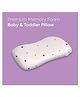 ADMIRAE Premium Memory Foam Baby and Toddler Pillow for Head, Neck and Back Support | Removable Cover | Perfect for Sleeping, Reading, Resting | Triangles Print