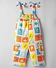 Kookie Kids Cotton Woven Sleeveless Jumpsuit With Beach Theme Print & 2 Pockets - Multicolor